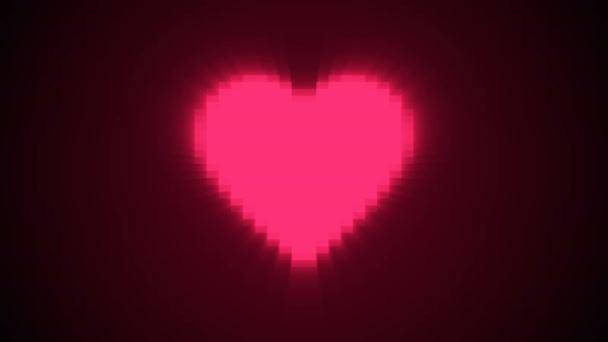 Mosaik mit einfachem Herzen, dies ist ein Symbol für Liebe und Gesundheit, abstrakter 3D-Rendering-Hintergrund - Filmmaterial, Video