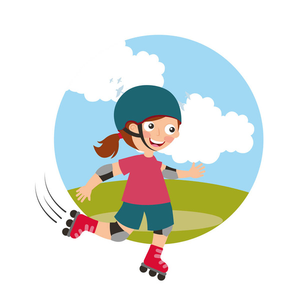 deporte actividad infantil
 - Vector, imagen