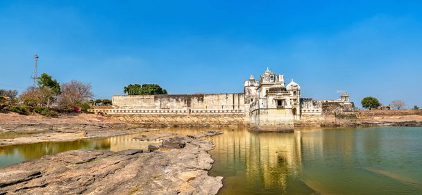 Maharani Shri Padmini Mahal, palác v Chittorgarh Fort. Seznam světového dědictví UNESCO v Rajastan, Indie - Fotografie, Obrázek