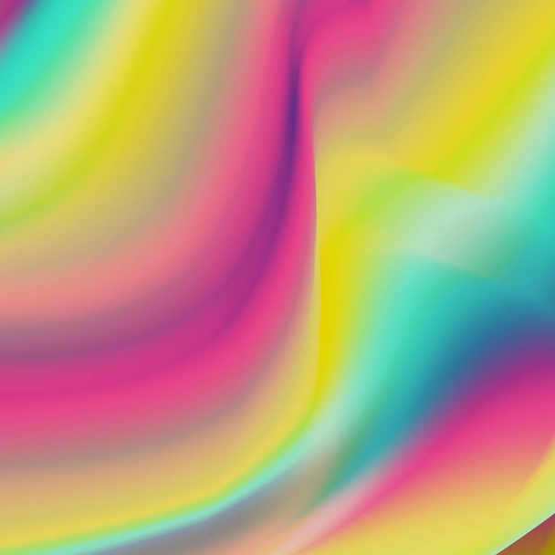 Holographie Hintergrund Vektor. trendige bunte Textur. Fließend schillernd. Neon-Regenbogen. Flyer, Illustration zur Buchgestaltung - Vektor, Bild