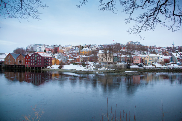Trondheim stadsgezicht Noorwegen - Foto, afbeelding