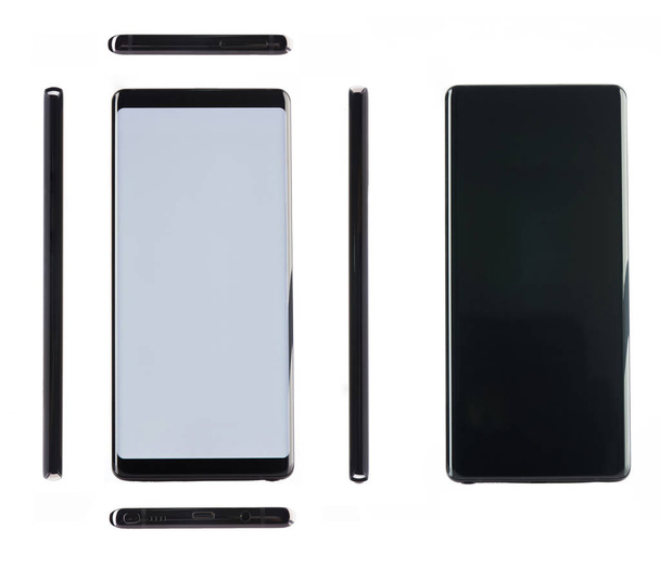 Generieke zwarte moderne smartphone - Foto, afbeelding