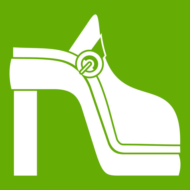 Women shoe icon green - Vektori, kuva