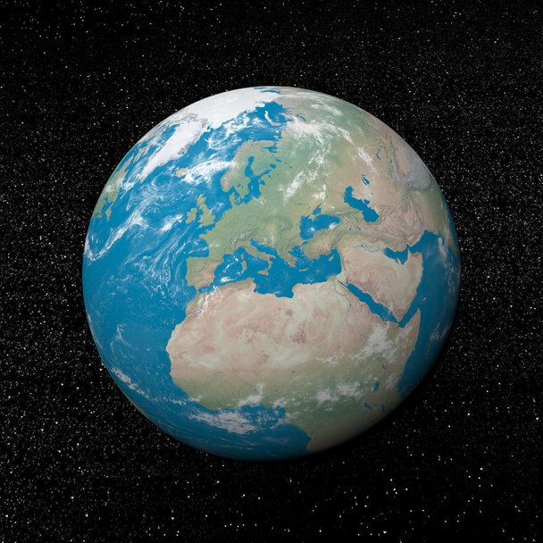 Europa en la tierra - 3D render
 - Foto, imagen