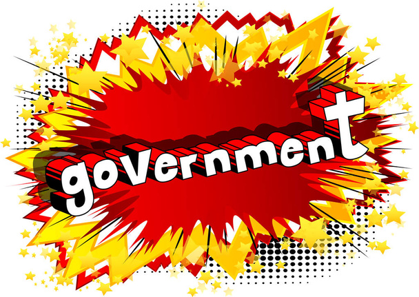 Governo - Frase stile fumetto su sfondo astratto
. - Vettoriali, immagini