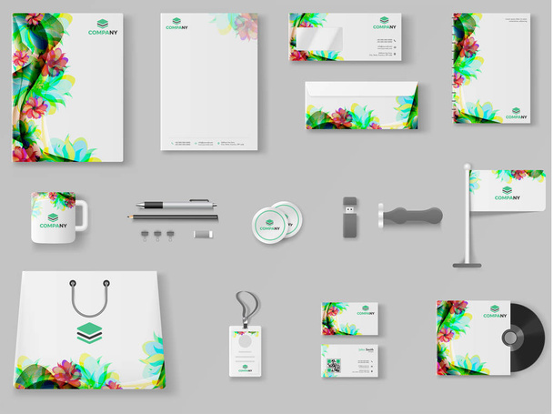 Branding Mockup set, Corporate identity mockup set includes of l - Vector, Image
