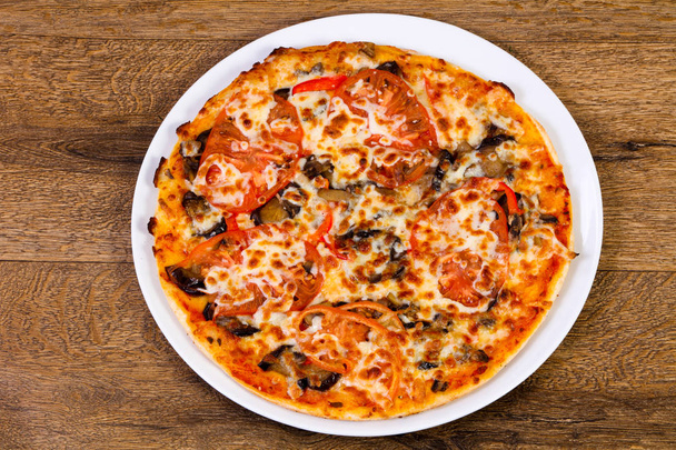 Pizza with aubergine and cheese - Photo, Image