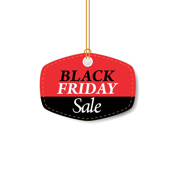 Black Friday, Sale banner. Price tag, shopping concept. - Vector, Imagen