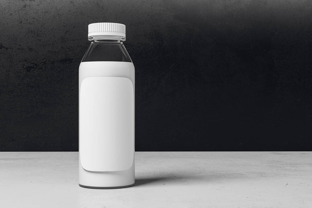 Yoghurt bottle with blank white label - Zdjęcie, obraz