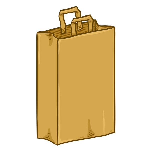 Colorful paper bag for grocery shopping - Vector, Image
