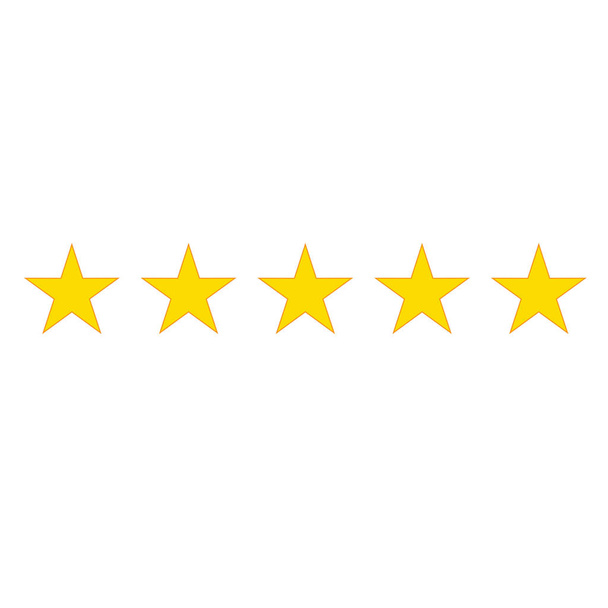 Rating Review icon - Flat design, glyph style icon - Yellow - Photo, Image