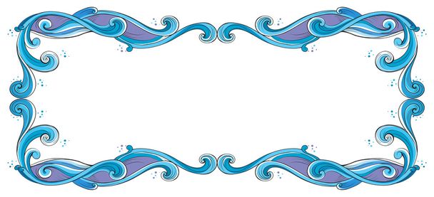 Un borde azul y violeta
 - Vector, Imagen