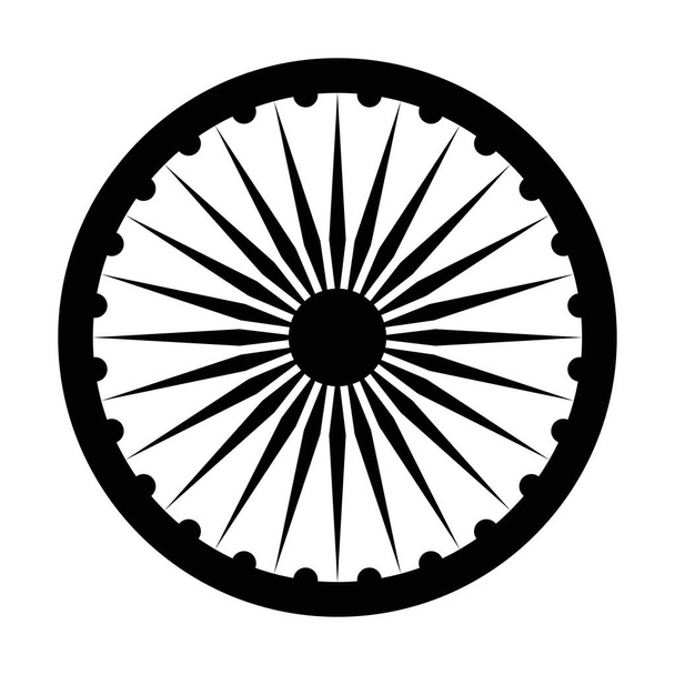 Wappen Indiens, abgebildet auf der Flagge. - Vektor, Bild