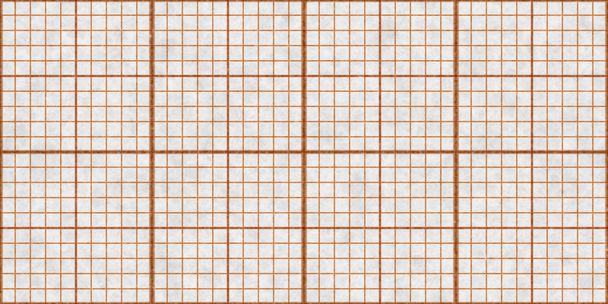 Orange Seamless Millimeter Paper Background. Tiling Graph Grid Texture. Empty Lined Pattern. - Фото, изображение