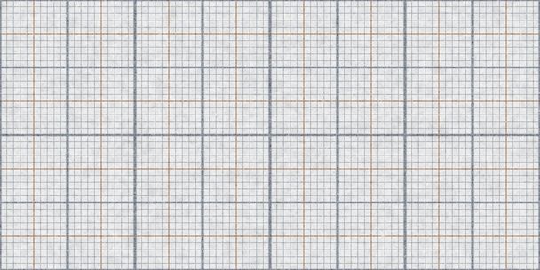 Gray Seamless Millimeter Paper Background. Tiling Graph Grid Texture. Empty Lined Pattern. - Φωτογραφία, εικόνα