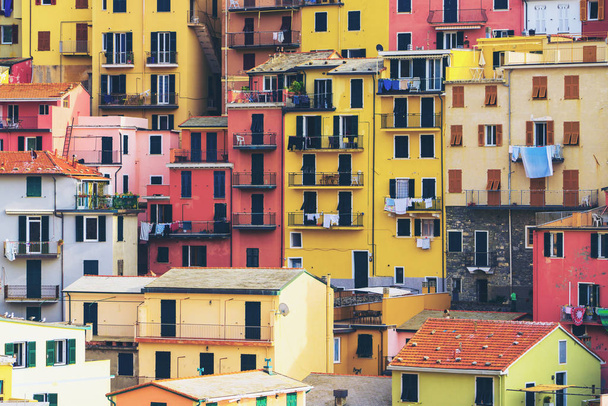 Colorful houses in Manarola, Cinque Terre - Italy - Photo, Image
