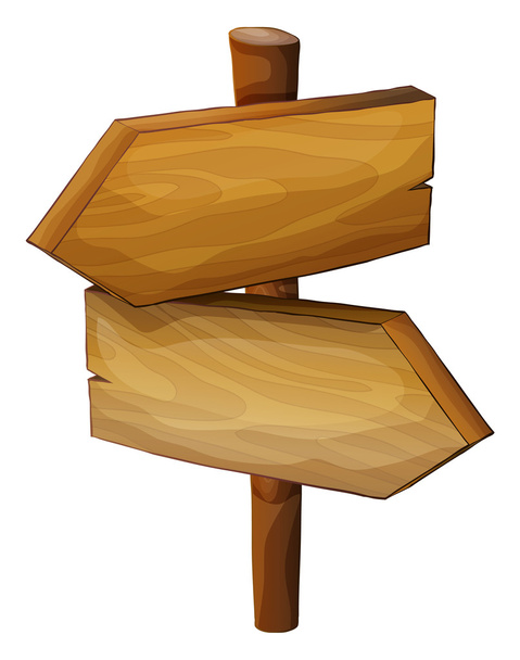 een houten richting board - Vector, afbeelding