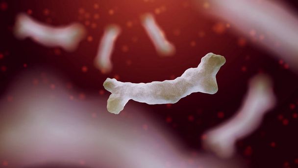 Illustration 3D de bactéries, infection germinale, maladie épidémique
 - Photo, image