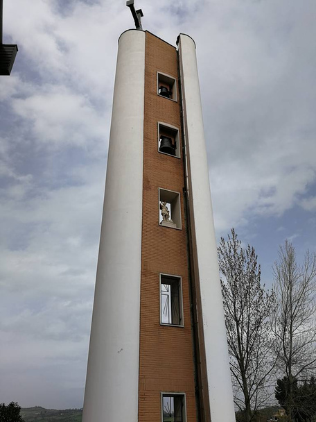 Pietrelcina - Bell tower of the liturgical hall Padre Pio Santo in Piana Romana - Photo, Image