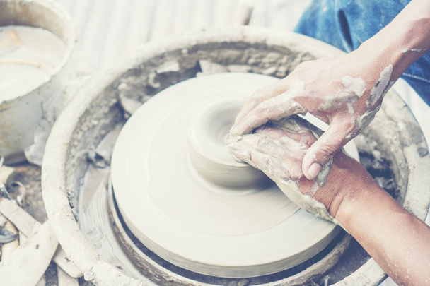ceramic clay maker, art workshop concept - Photo, Image