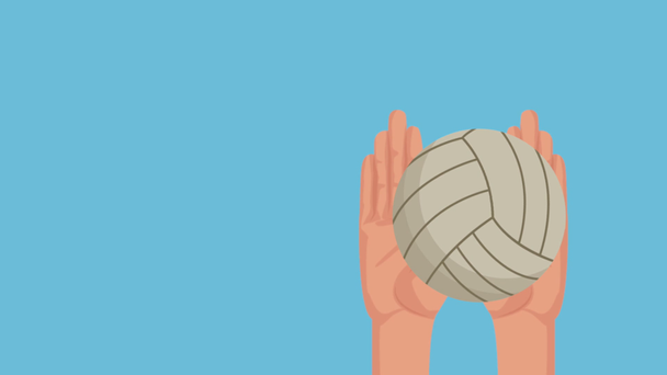 hands playing volleyball animation - Video
