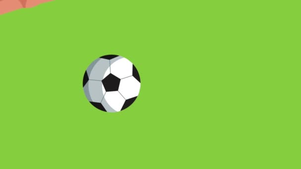 foot kicking soccer ball animation - Filmmaterial, Video