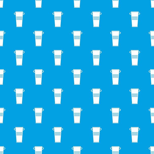 Trash can with handles pattern seamless blue - Vector, Image