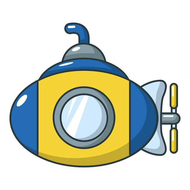 Submarine icon, cartoon style - Vektör, Görsel