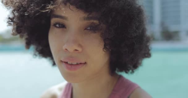 Beautiful ethnic model in close-up - Filmmaterial, Video