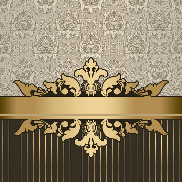 Luxus-Hintergrund mit elegantem Rand und Ornament. - Foto, Bild