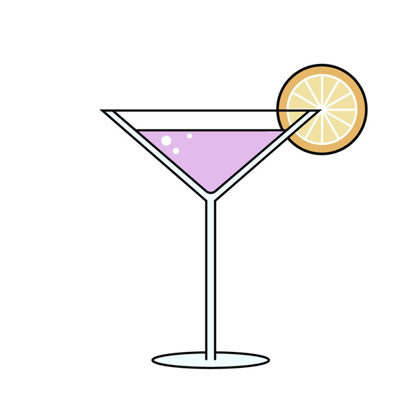 Kuva cocktailista valkoisella taustalla tasaisella tyylillä
. - Vektori, kuva