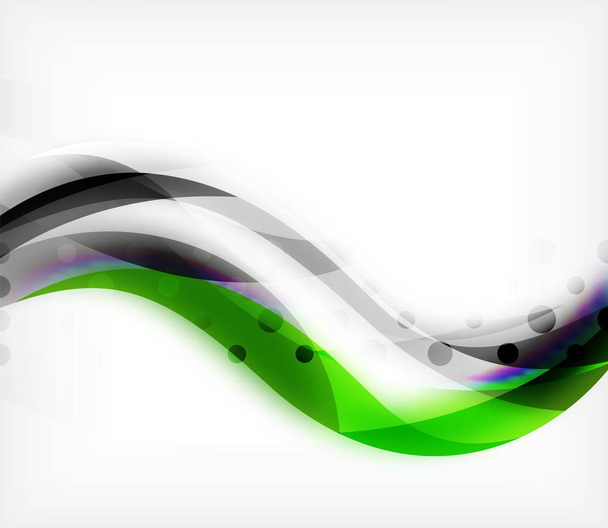 Bande ondulée vectorielle colorée sur fond blanc avec des effets flous. Vecteur numérique techno fond abstrait
 - Vecteur, image
