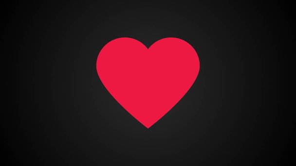Červené jednoduché srdce, to je symbol lásky a zdraví, abstraktní 3d computeru pozadí - Fotografie, Obrázek