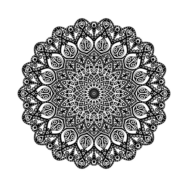 Flower pattern. Decorative round ornaments - Vector, imagen