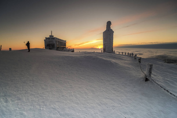 Gyönyörű táj, a téli Karkonosok, panoráma - Fotó, kép