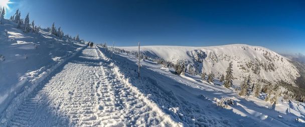 Beautiful landscape of winter Karkonosze mountains, Panorama - Photo, Image