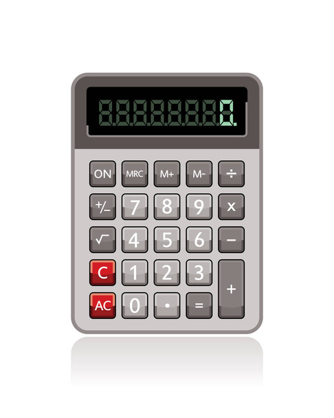 calculatrice avec un fond blanc - Vecteur, image