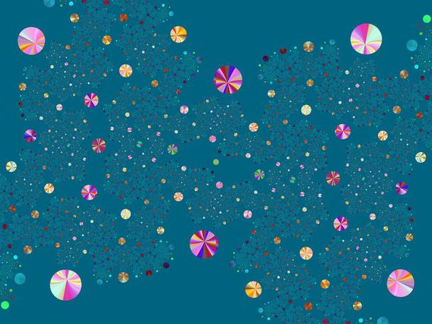 Színes fraktál díszítő háttér-val multi-színes kör - Fotó, kép