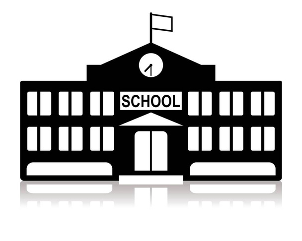 edificio de la escuela icono vector ilustración - Vector, Imagen