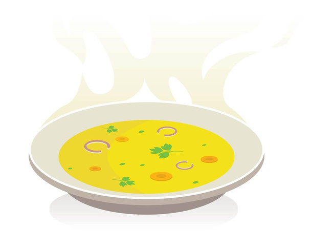 soup with vegetables vector illustration  - Vektör, Görsel