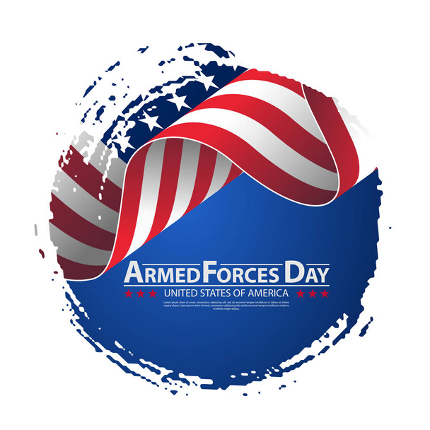 Diseño de póster de plantilla de día de fuerzas armadas. Fondo de ilustración vectorial para el día de las fuerzas armadas
. - Vector, Imagen