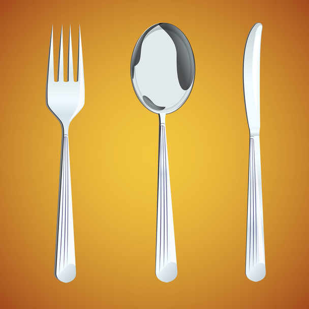 Spoon,fork and knife. Vector illustration - Vector, Image