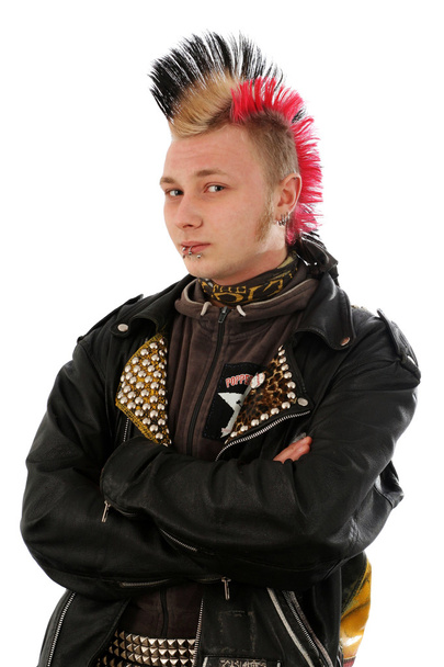 Moscow street punx. isolated on white - Foto, afbeelding