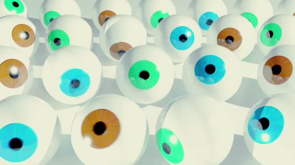 Animação de globos oculares olhando em volta
 - Filmagem, Vídeo