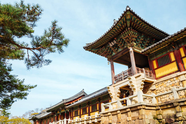 Bulguksa Temppeli vanha arkkitehtuuri Gyeongju, Korea
 - Valokuva, kuva