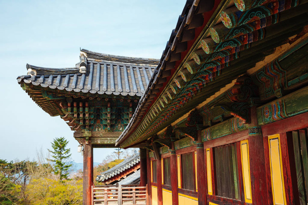 Bulguksa Temppeli vanha arkkitehtuuri Gyeongju, Korea
 - Valokuva, kuva