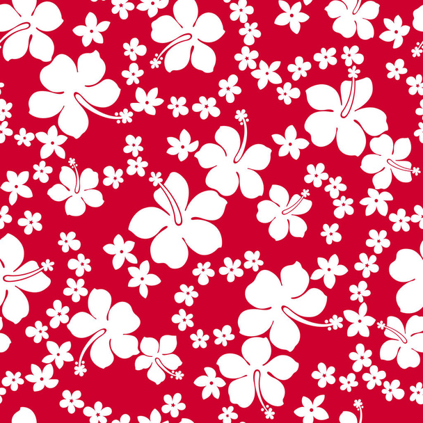 Hibiscus flower pattern,I drew Hibiscus for designing it,This painting continues repeatedly,It is a vector work - Vektor, kép