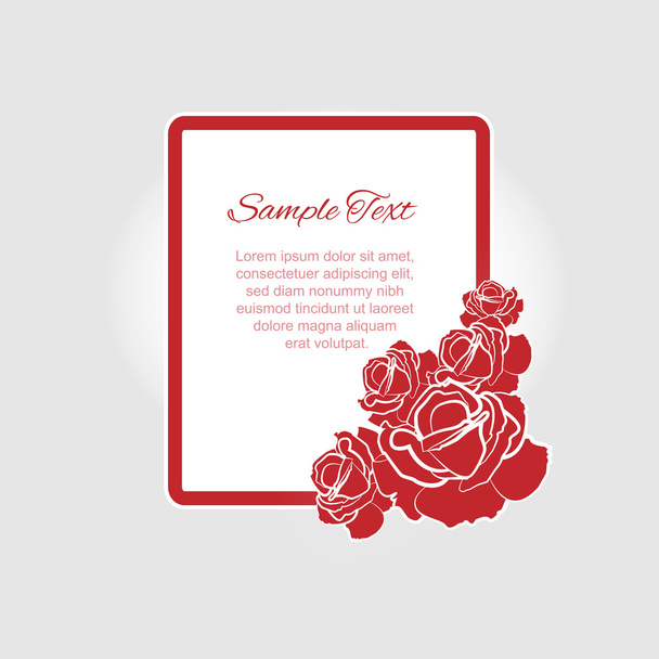 Vector floral frame with roses. - Vector, Image