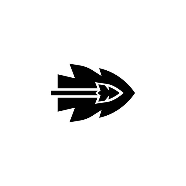 Pfeil fliegt flache Vektor-Symbol - Vektor, Bild