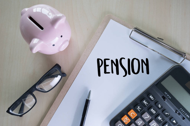 Positive  pension Happiness money saving for Retirement financia - Фото, изображение